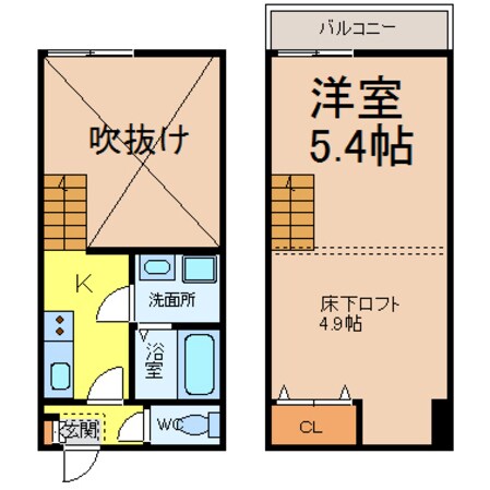 亀島駅 徒歩4分 1階の物件間取画像